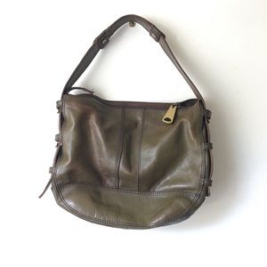 Fossil - Olive Genuine Leather Shoulder Bag EUC!